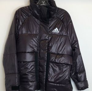 NWT! Adidas Burgundy Quilt Polyester Size S Jacket